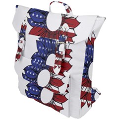 Us Flag Flower Sunshine Flag America Usa Buckle Up Backpack by Wegoenart