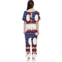 Us Flag Flower Sunshine Flag America Usa Batwing Lightweight Chiffon Jumpsuit View2