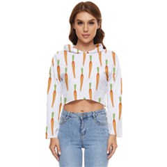 Carrot Women s Lightweight Cropped Hoodie by SychEva