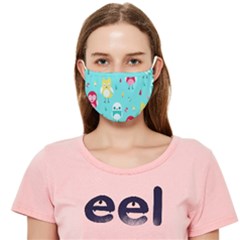 Owls Owl Bird Cute Animal Art Vector  Pattern Colorful Cloth Face Mask (adult) by Salman4z
