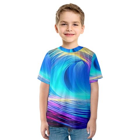 Art Fantasy Painting Colorful Pattern Design Kids  Sport Mesh Tee by Ravend