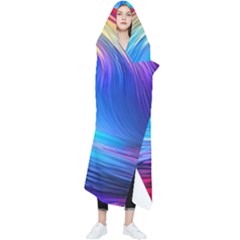 Art Fantasy Painting Colorful Pattern Design Wearable Blanket by Ravend