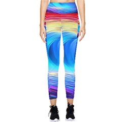 Art Fantasy Painting Colorful Pattern Design Pocket Leggings  by Ravend