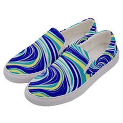 Pattern Design Swirl Watercolor Art Men s Canvas Slip Ons by Ravend