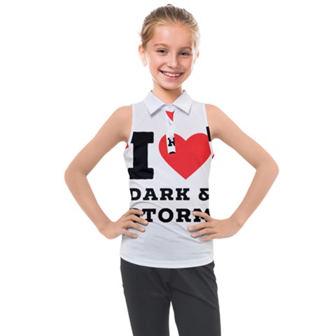I Love Dark And Storm Kids  Sleeveless Polo Tee by ilovewhateva