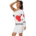 I love daiquiri Long Sleeve One Shoulder Mini Dress View2