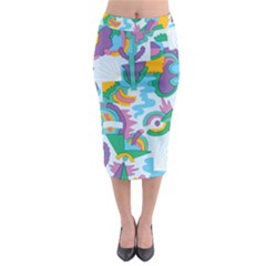 Pattern Hotdogtrap Midi Pencil Skirt by Salman4z