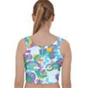 Pattern Hotdogtrap Velvet Racer Back Crop Top View2