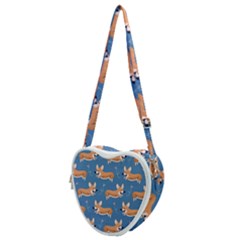 Corgi Patterns Heart Shoulder Bag by Salman4z