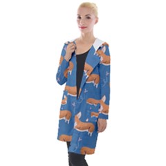 Corgi Patterns Hooded Pocket Cardigan by Salman4z