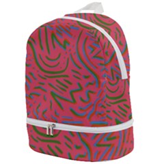 Pattern Saying Wavy Zip Bottom Backpack by Salman4z