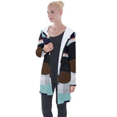 Astronaut Space Astronomy Universe Longline Hooded Cardigan by Salman4z