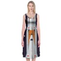 Rocket Space Universe Spaceship Midi Sleeveless Dress View1