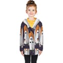 Rocket Space Universe Spaceship Kids  Double Breasted Button Coat View1