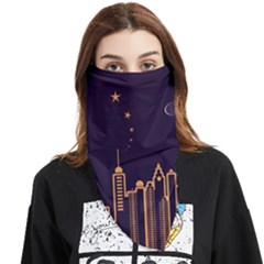 Skyscraper Town Urban Towers Face Covering Bandana (triangle) by Salman4z
