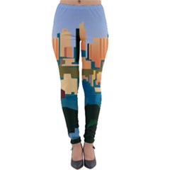 City Buildings Urban Dawn Lightweight Velour Leggings by Salman4z