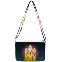 Rocket Take Off Missiles Cosmos Double Gusset Crossbody Bag by Salman4z