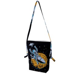 Astronaut Planet Space Science Folding Shoulder Bag by Salman4z