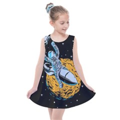 Astronaut Planet Space Science Kids  Summer Dress by Salman4z