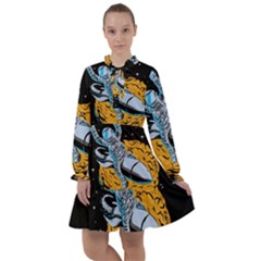 Astronaut Planet Space Science All Frills Chiffon Dress by Salman4z