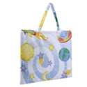 Science Fiction Outer Space Zipper Large Tote Bag View2