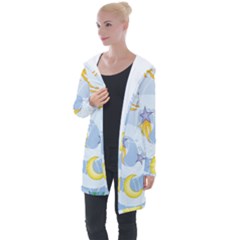 Science Fiction Outer Space Longline Hooded Cardigan by Salman4z