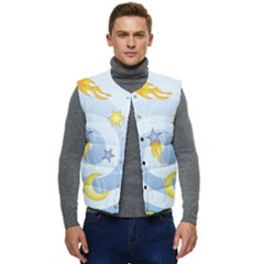 Science Fiction Outer Space Men s Short Button Up Puffer Vest	 by Salman4z