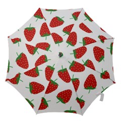 Seamless Pattern Fresh Strawberry Hook Handle Umbrellas (medium) by Salman4z