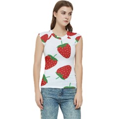 Seamless Pattern Fresh Strawberry Women s Raglan Cap Sleeve Tee by Salman4z