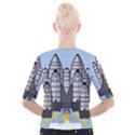 Rocket Shuttle Spaceship Science Cropped Button Cardigan View2