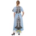 Rocket Shuttle Spaceship Science Front Wrap High Low Dress View2