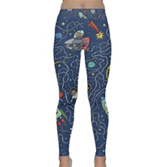 Cat Cosmos Cosmonaut Rocket Classic Yoga Leggings by Salman4z