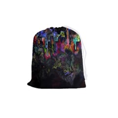 Grunge Paint Splatter Splash Ink Drawstring Pouch (medium) by Salman4z
