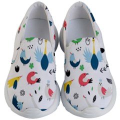 Vector Set Isolates With Cute Birds Scandinavian Style Kids Lightweight Slip Ons by Salman4z