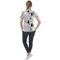 Cute Cat Seamless Pattern Short Sleeve Zip Up Jacket View2