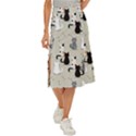 Cute Cat Seamless Pattern Midi Panel Skirt View1