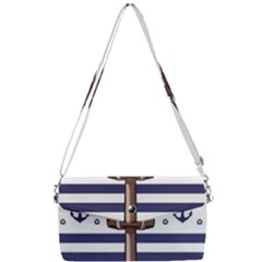 Anchor Background Design Removable Strap Clutch Bag by Salman4z