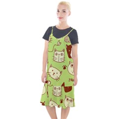 Cute Hand Drawn Cat Seamless Pattern Camis Fishtail Dress by Salman4z