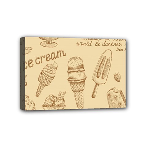 Ice-cream-vintage-pattern Mini Canvas 6  X 4  (stretched) by Salman4z