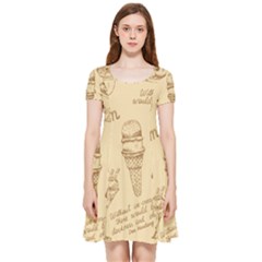 Ice-cream-vintage-pattern Inside Out Cap Sleeve Dress by Salman4z