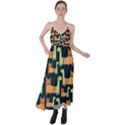 Seamless-pattern-with-cats Tie Back Maxi Dress View1