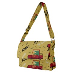 Childish-seamless-pattern-with-dino-driver Full Print Messenger Bag (m) by Salman4z