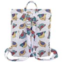 Seamless-pattern-with-hand-drawn-bird-black Flap Top Backpack View3