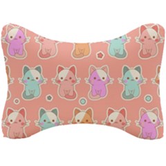 Cute-kawaii-kittens-seamless-pattern Seat Head Rest Cushion by Salman4z