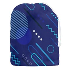 Classic-blue-background-abstract-style Drawstring Pouch (3xl) by Salman4z