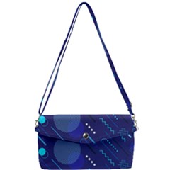Classic-blue-background-abstract-style Removable Strap Clutch Bag by Salman4z