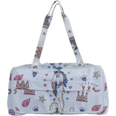 Seamless-pattern-cute-unicorn-cartoon-hand-drawn Multi Function Bag by Salman4z
