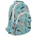 Beach-surfing-surfers-with-surfboards-surfer-rides-wave-summer-outdoors-surfboards-seamless-pattern- Rounded Multi Pocket Backpack View2