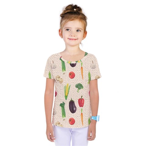 Vegetables Kids  One Piece Tee by SychEva