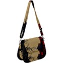 Halloween Moon Haunted House Full Moon Dead Tree Saddle Handbag View1